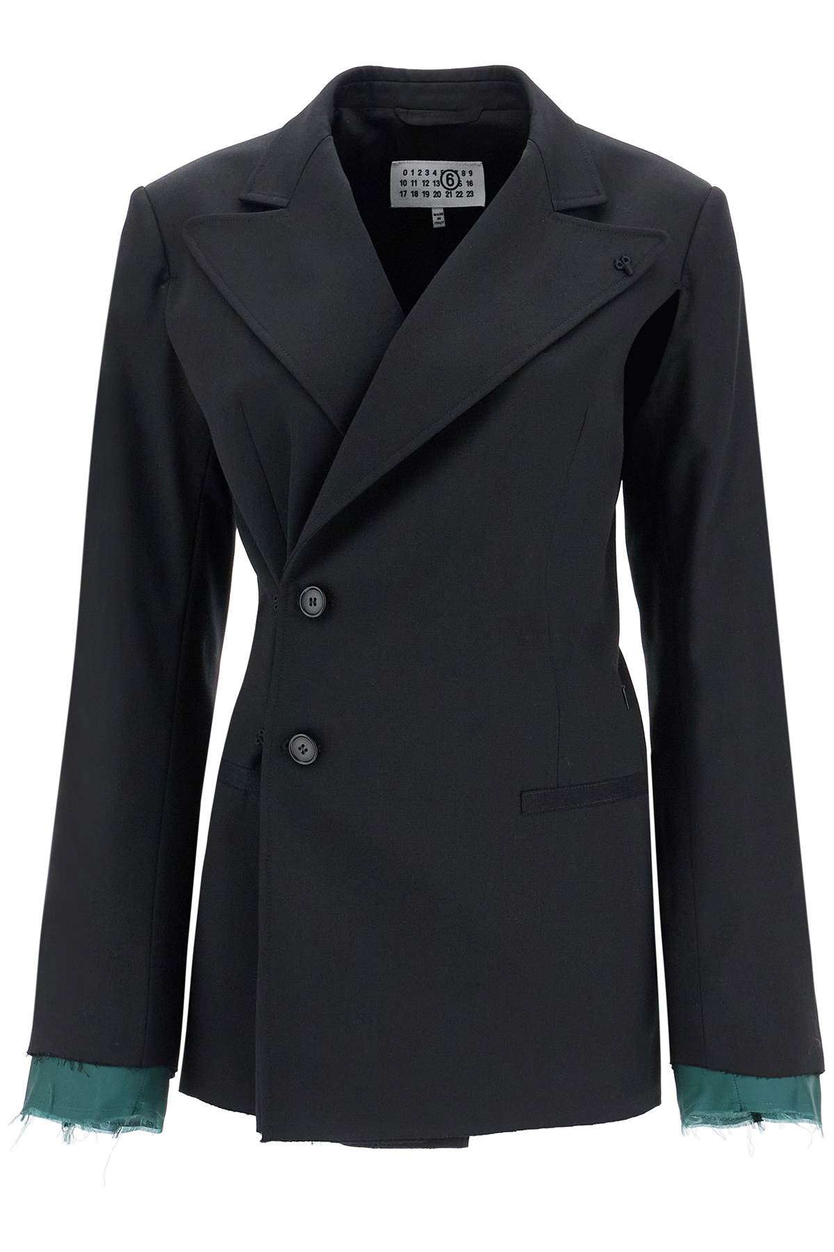 MM6 Maison Margiela Layered Wool Twill Blazer