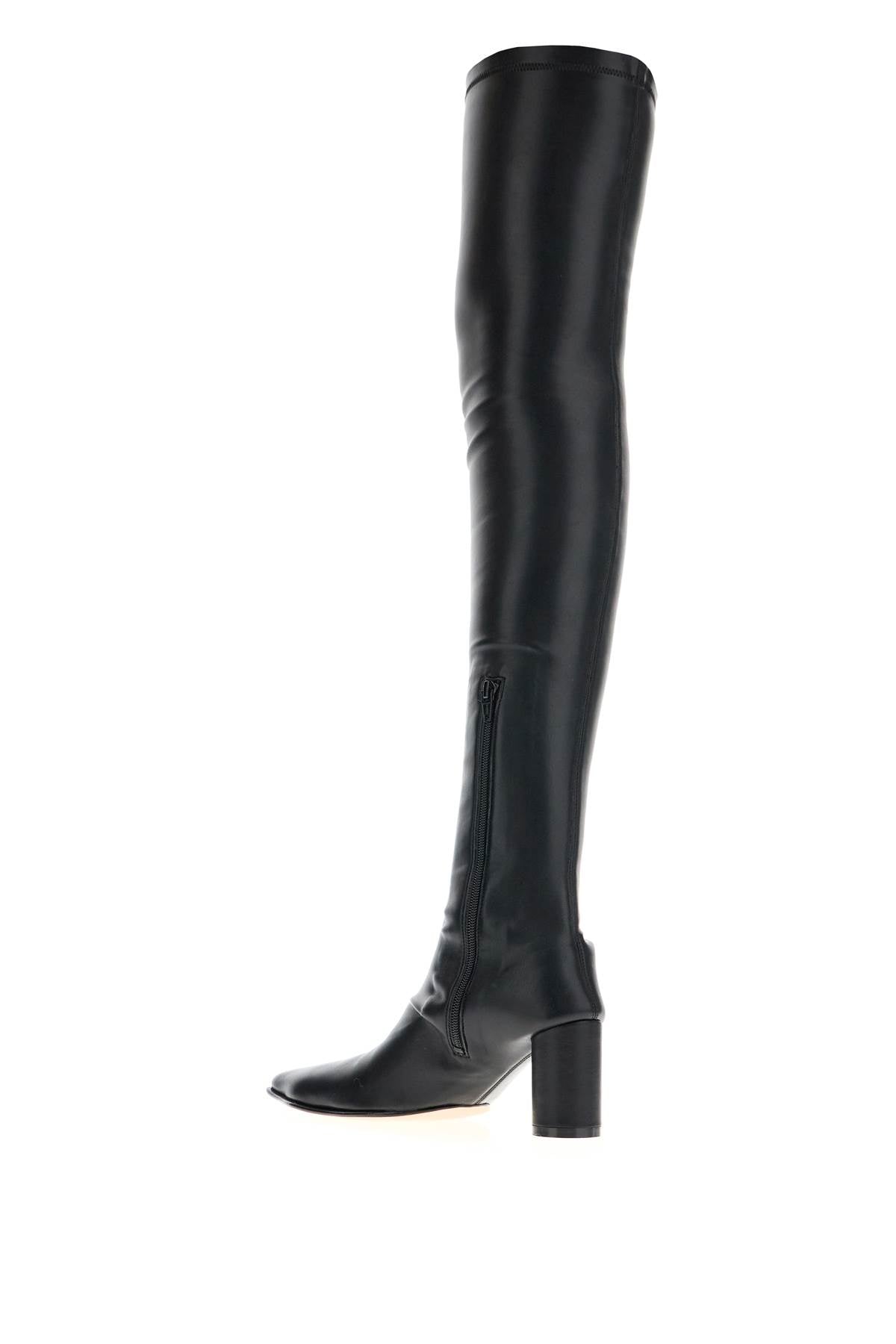 MM6 Maison Margiela Stretch Leather Thigh High Boots