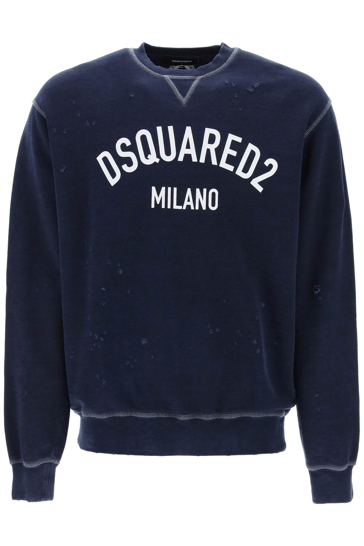 Dsquared2 Distressed Logo Print Sweatshirt