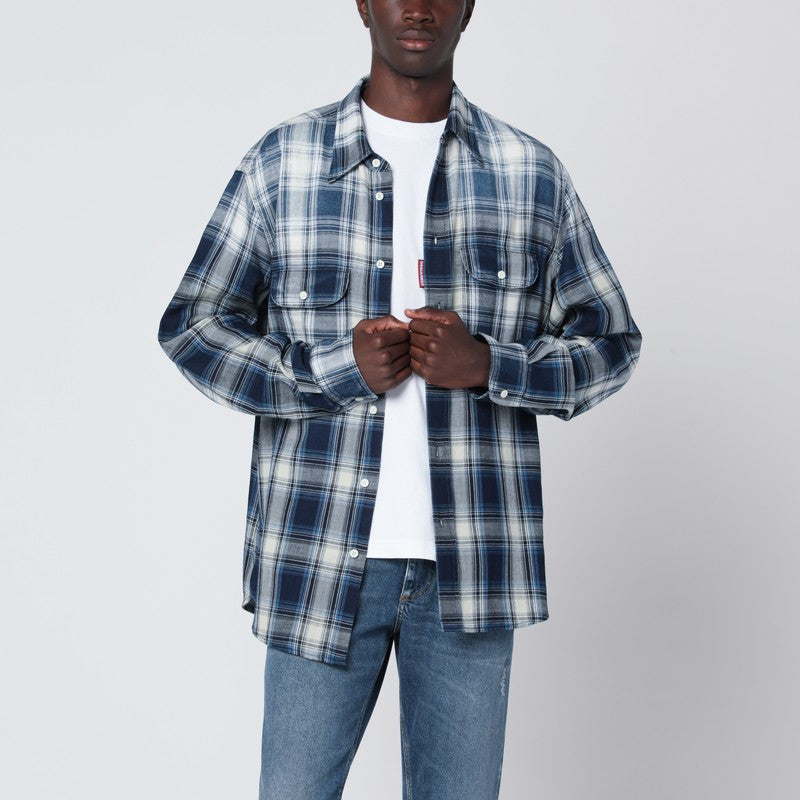 Dsquared2 Blue/white Check Patterned Shirt