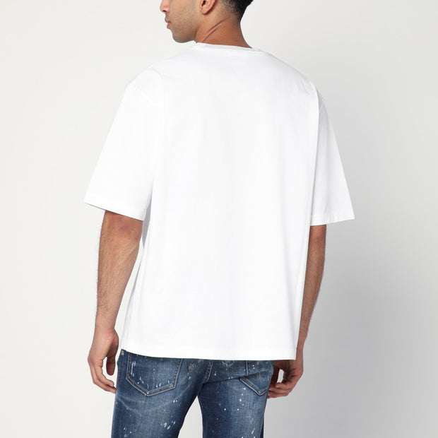 Dsquared2 White T-shirt With Logo Embroidery
