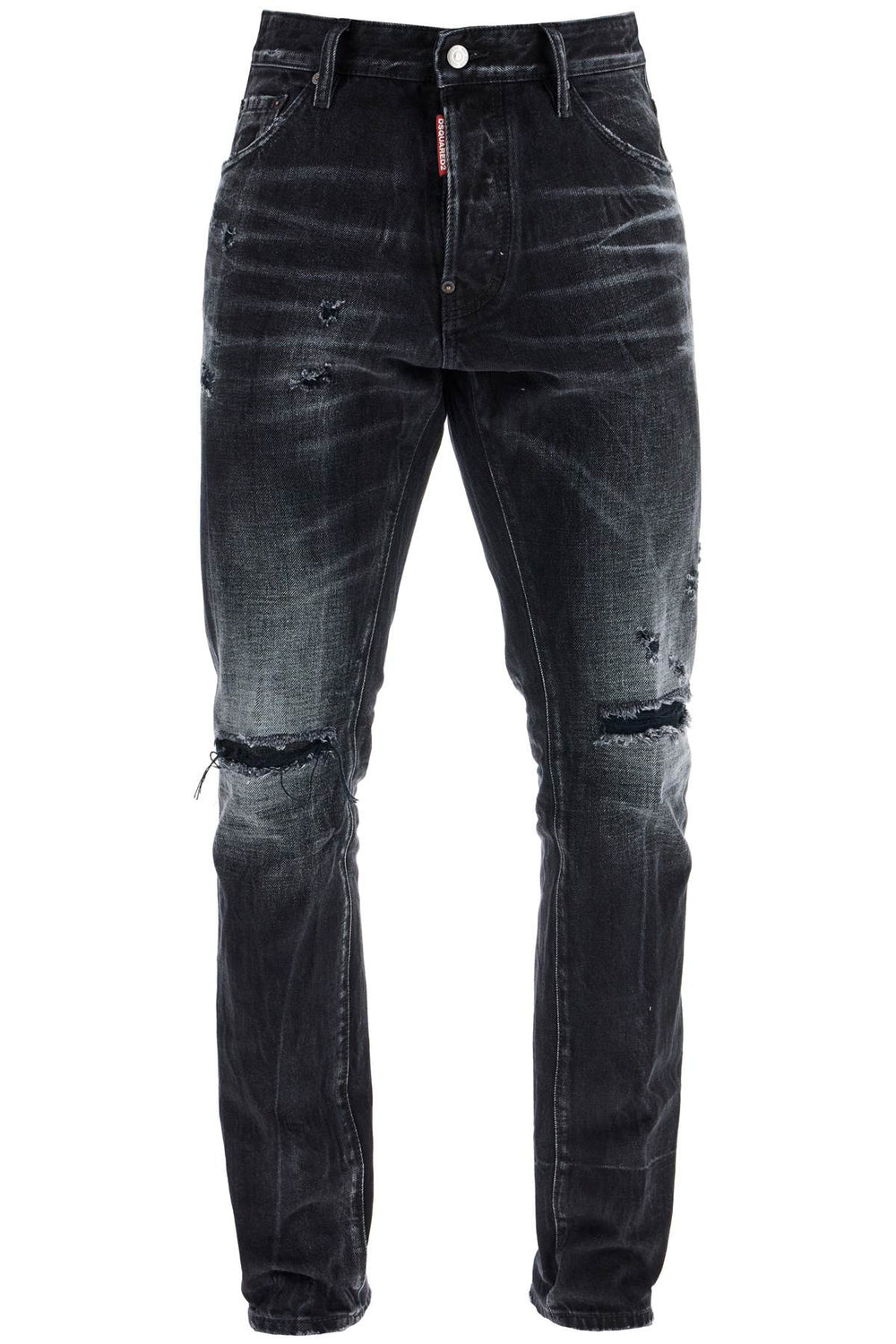 Dsquared2 Jeans In Black Cotton with Vintage Effect