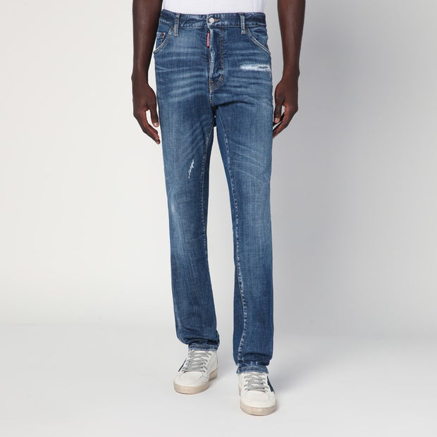 Dsquared2 Medium Perfecto Wash Cool Guy Jeans In Faded Blue