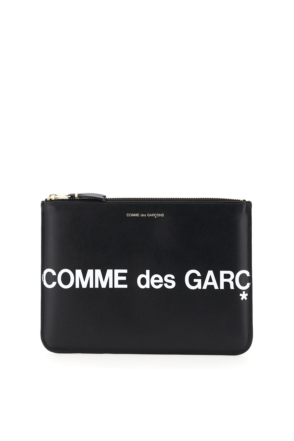 Comme Des Garcons Wallet Leather Pouch With Logo