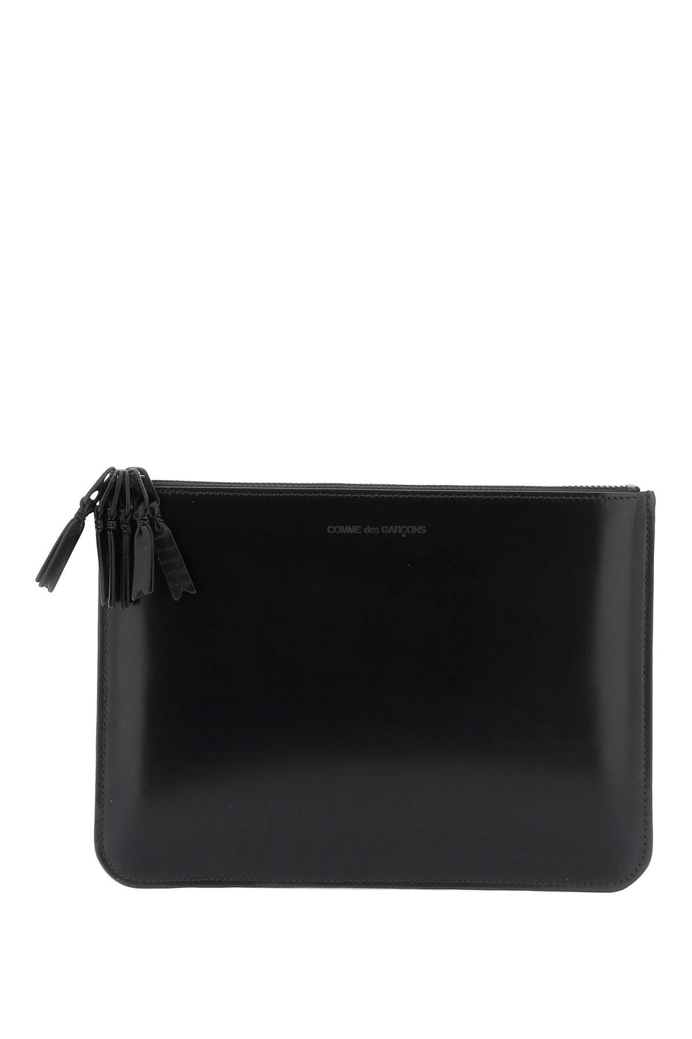 Comme Des Garcons Wallet Brushed Leather Multi-zip Pouch