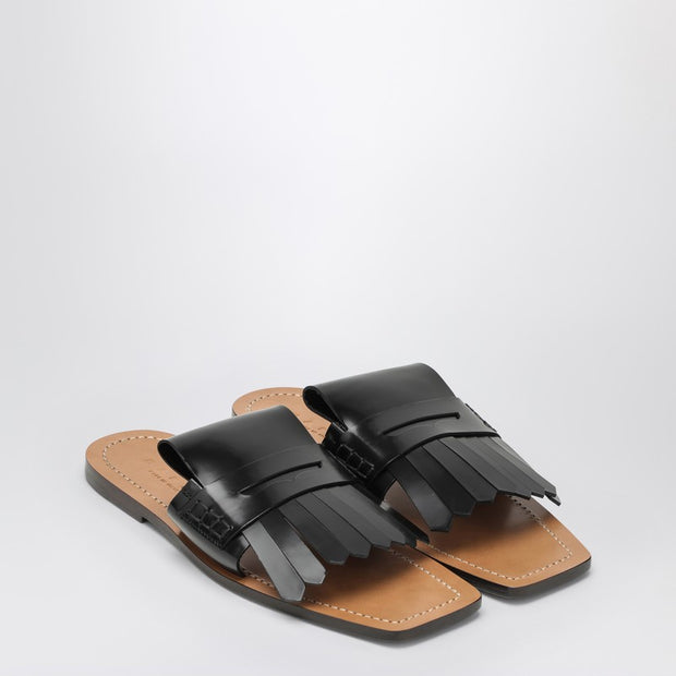 Marni Black Leather Bambi Sandal