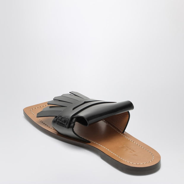 Marni Black Leather Bambi Sandal