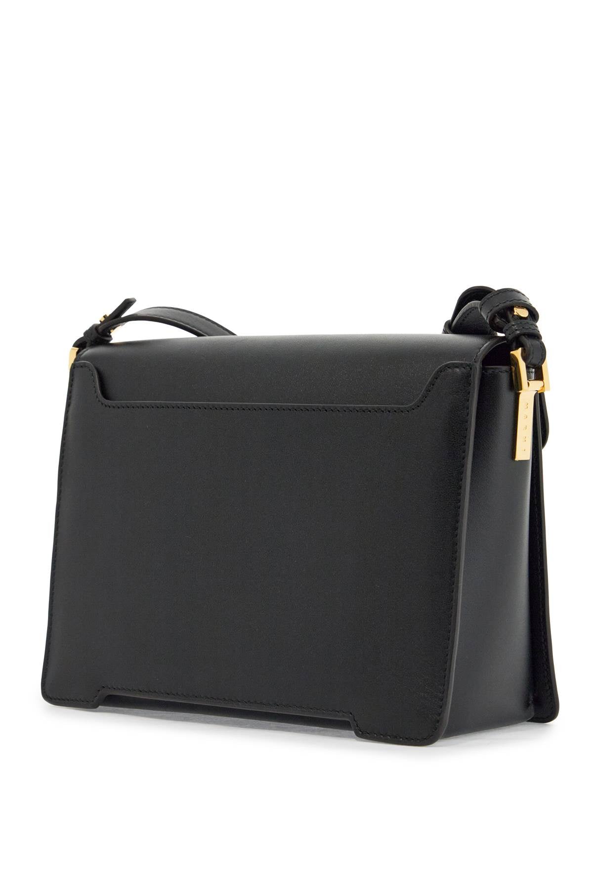 Marni Black Calfskin Shoulder Bag With Distinctive Closure