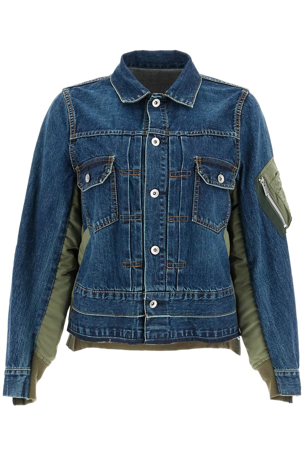 Sacai Denim and Nylon Jacket