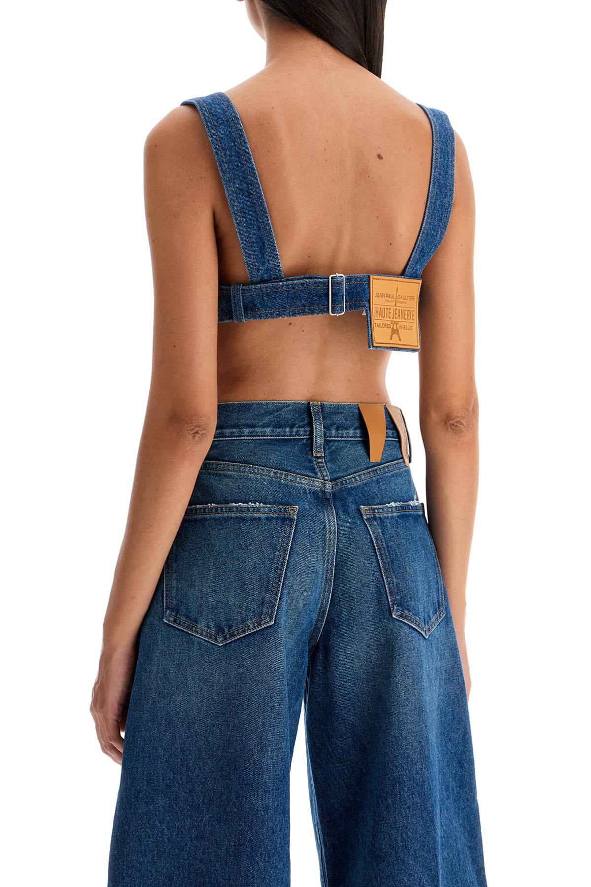 JEAN PAUL GAULTIER Denim Bralette Top