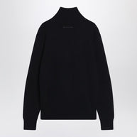 MM6 Maison Margiela Black Cotton Zip-up Cardigan