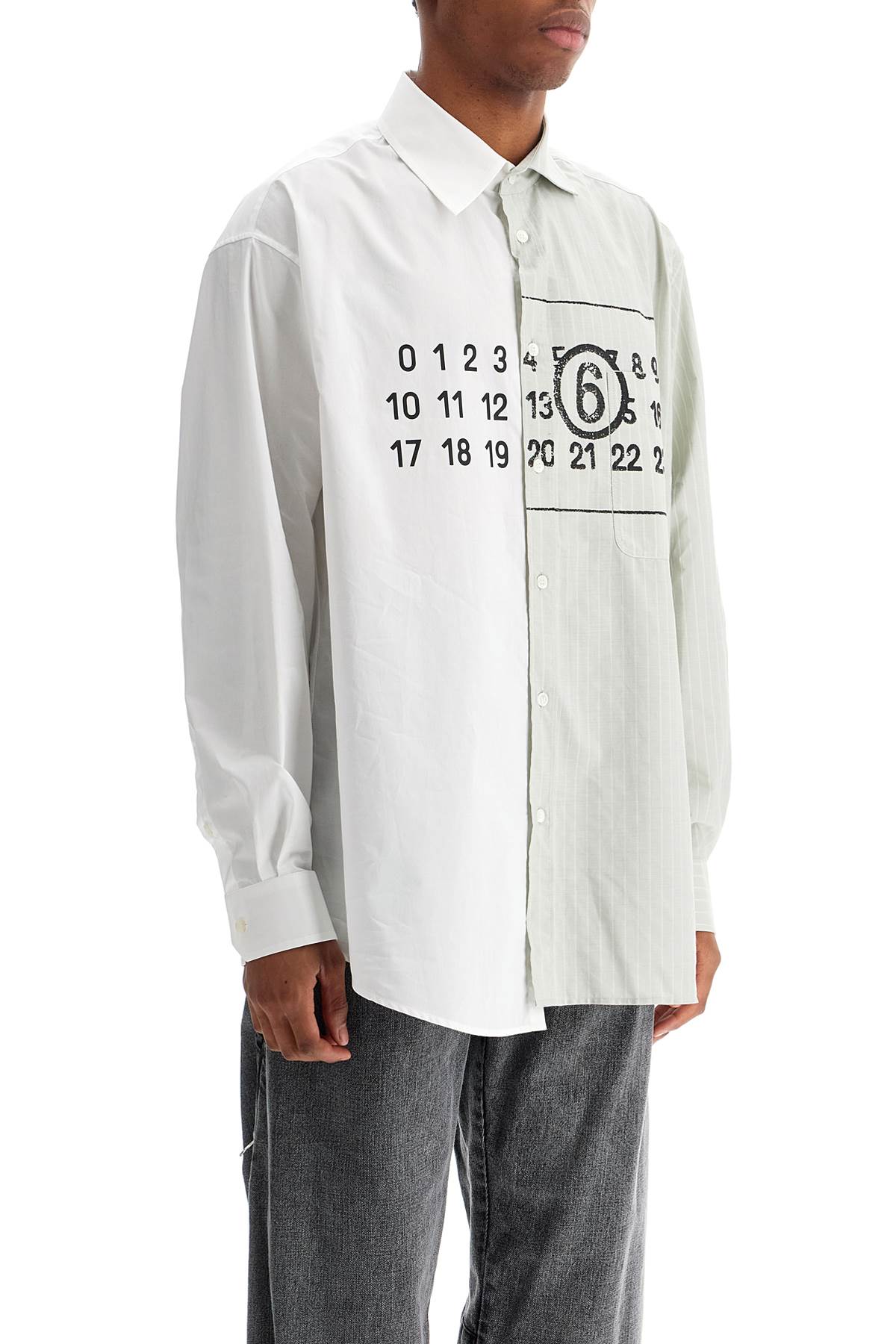 MM6 Maison Margiela Asymmetric Numeric Shirt