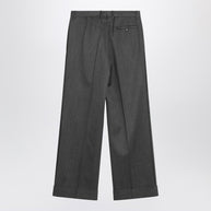 MM6 Maison Margiela Wide Grey Wool-blend Trousers