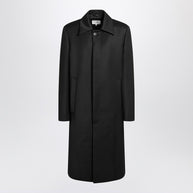 MM6 Maison Margiela Black Wool-blend Coat