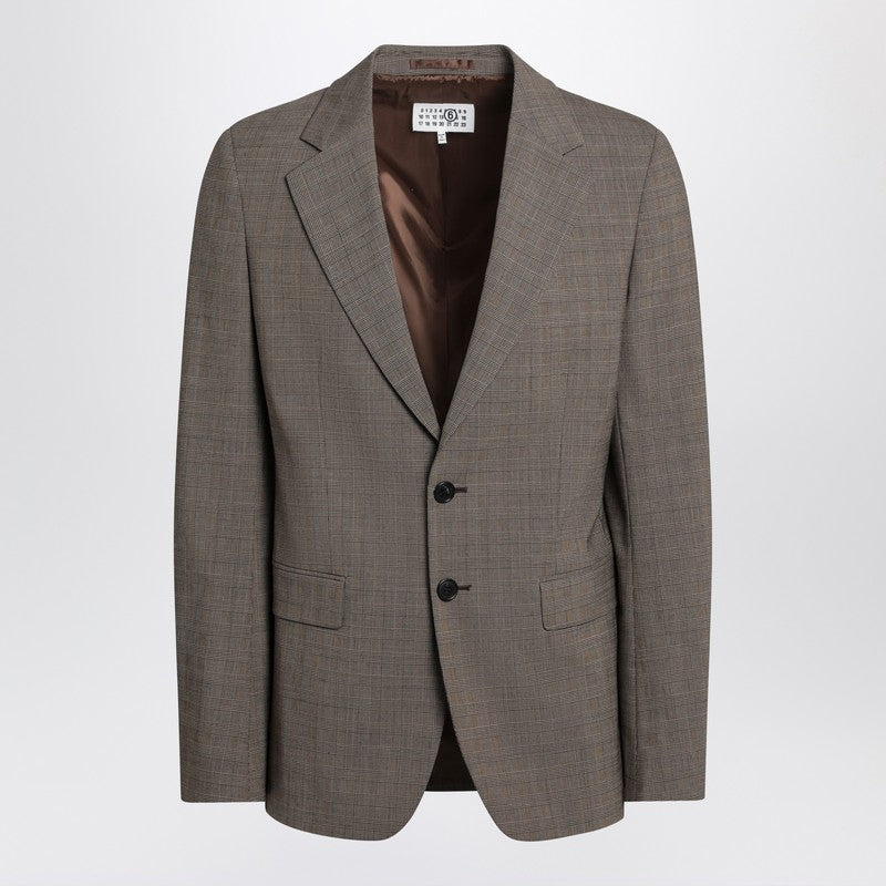 MM6 Maison Margiela Single-breasted Jacket Brown In Wool Blend