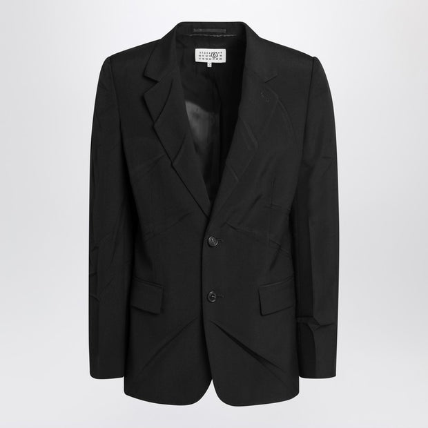 MM6 Maison Margiela Black Wool-blend Jacket