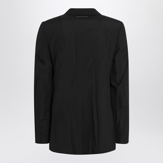 MM6 Maison Margiela Black Wool-blend Jacket