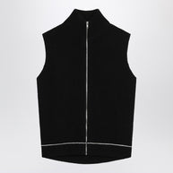 MM6 Maison Margiela Vest With Zip Black In Cotton Blend