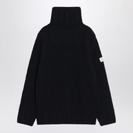 MM6 Maison Margiela Black Wool Turtleneck Sweater
