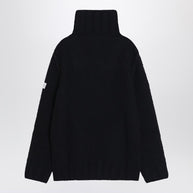 MM6 Maison Margiela Black Wool Turtleneck Sweater