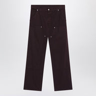 MM6 Maison Margiela Burgundy Cotton Trousers