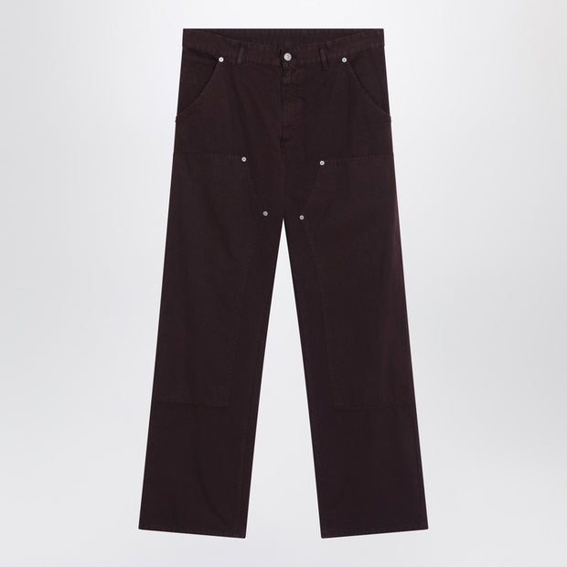MM6 Maison Margiela Burgundy Cotton Trousers