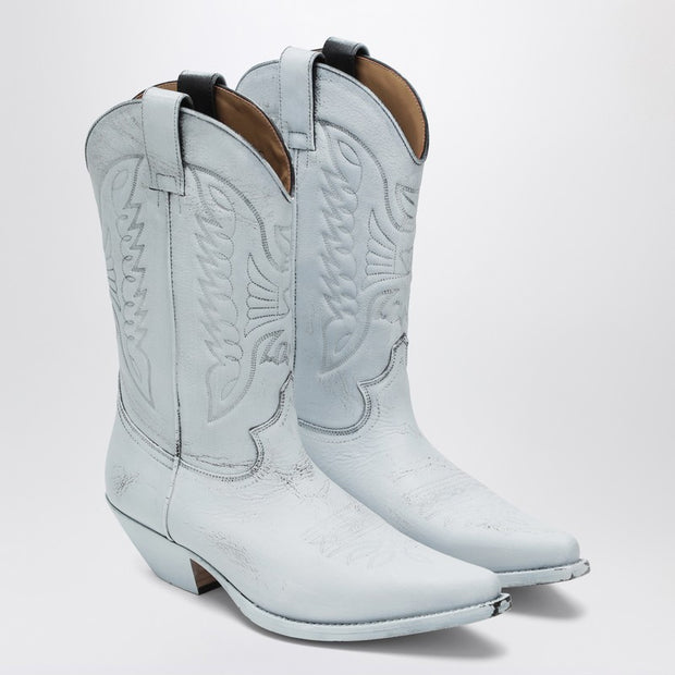 MM6 Maison Margiela Black And White Florence Cowboy Boots