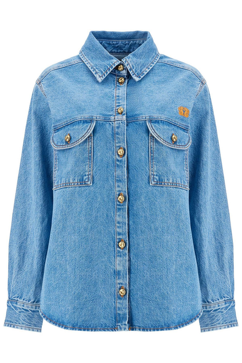 Blaze Milano Blue Cotton Denim Shirt