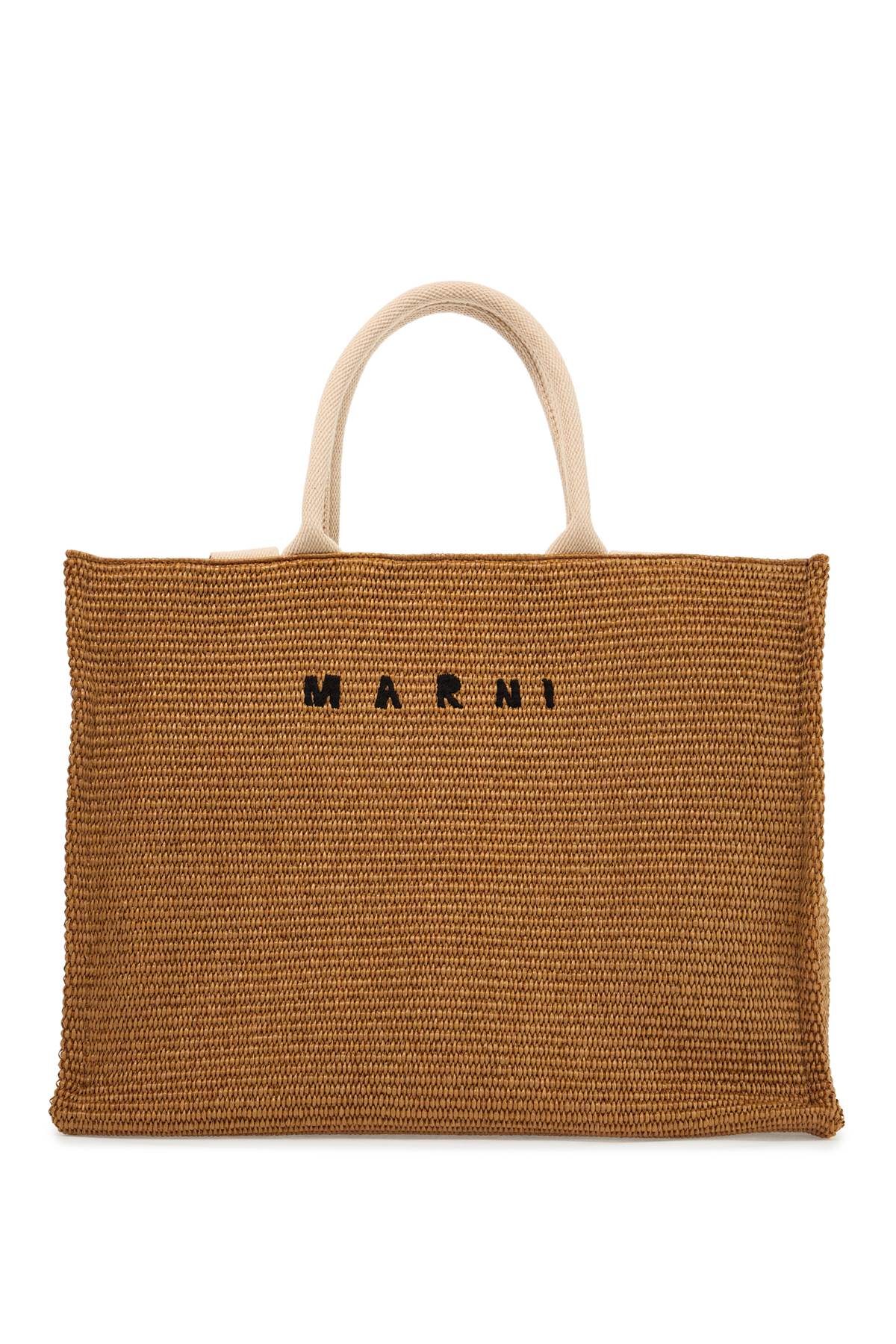 Marni Raffia-Effect Large Tote Bag