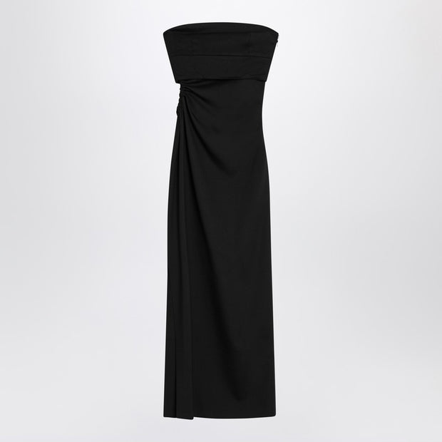Max Mara Black Bustier Dress In Wool Blend – Blush Lux