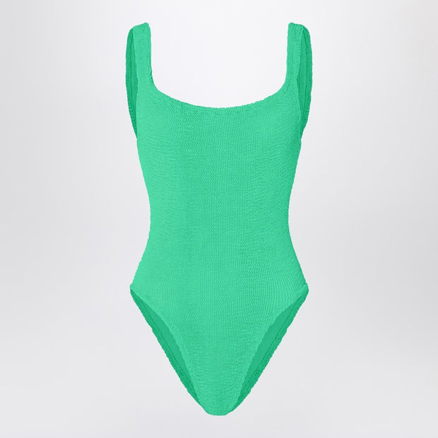 Hunza G. Hunza G Square One-piece Swimsuit In Emerald Green