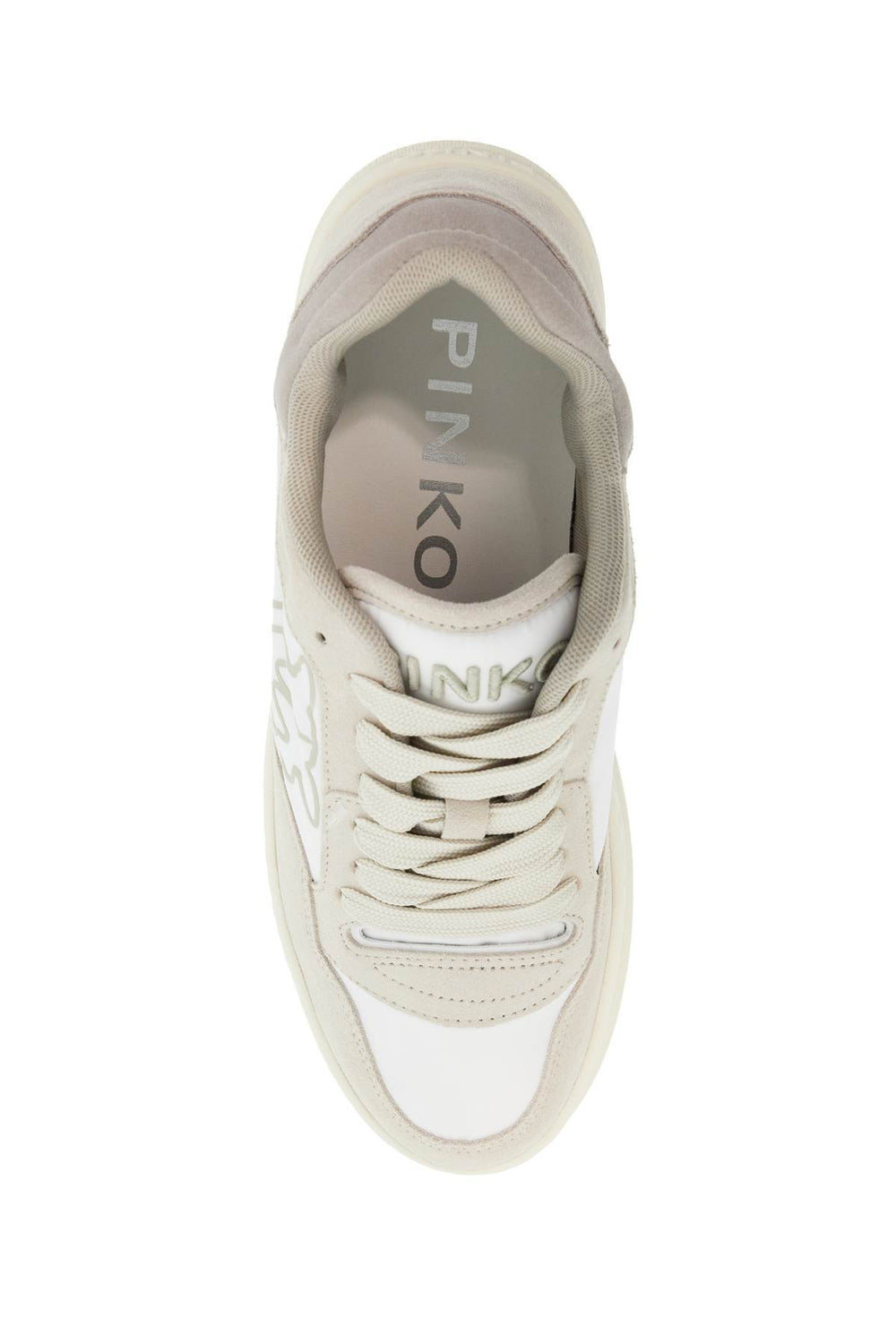 Pinko Beige Leather Sneakers Mandy 10