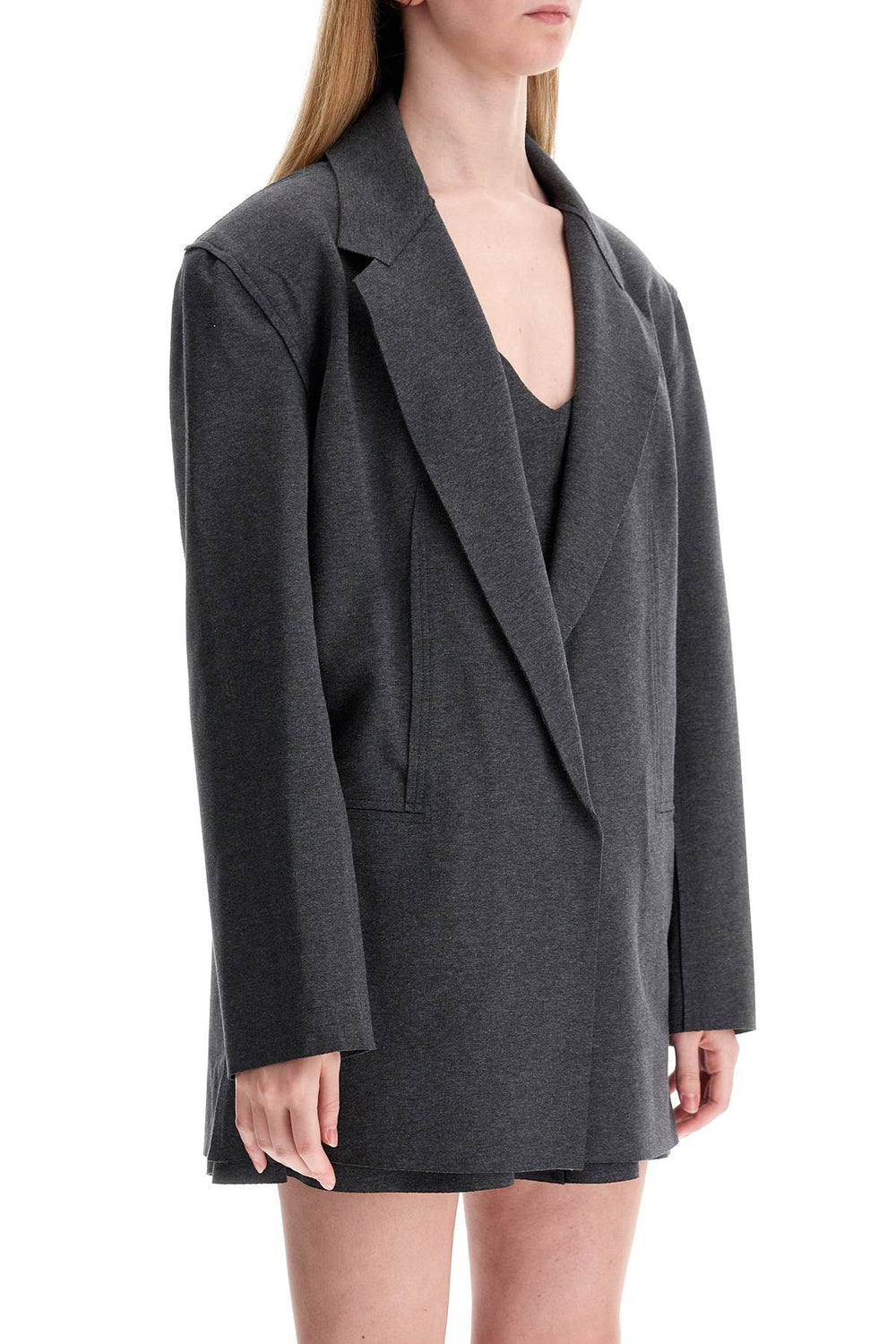 Norma Kamali Oversized Jersey Blazer