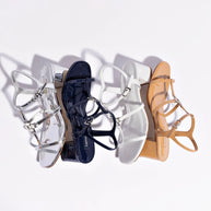 Larroude Hana Block In Navy Patent Leather