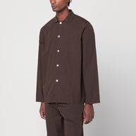 Tekla Brown Pyjama Shirt