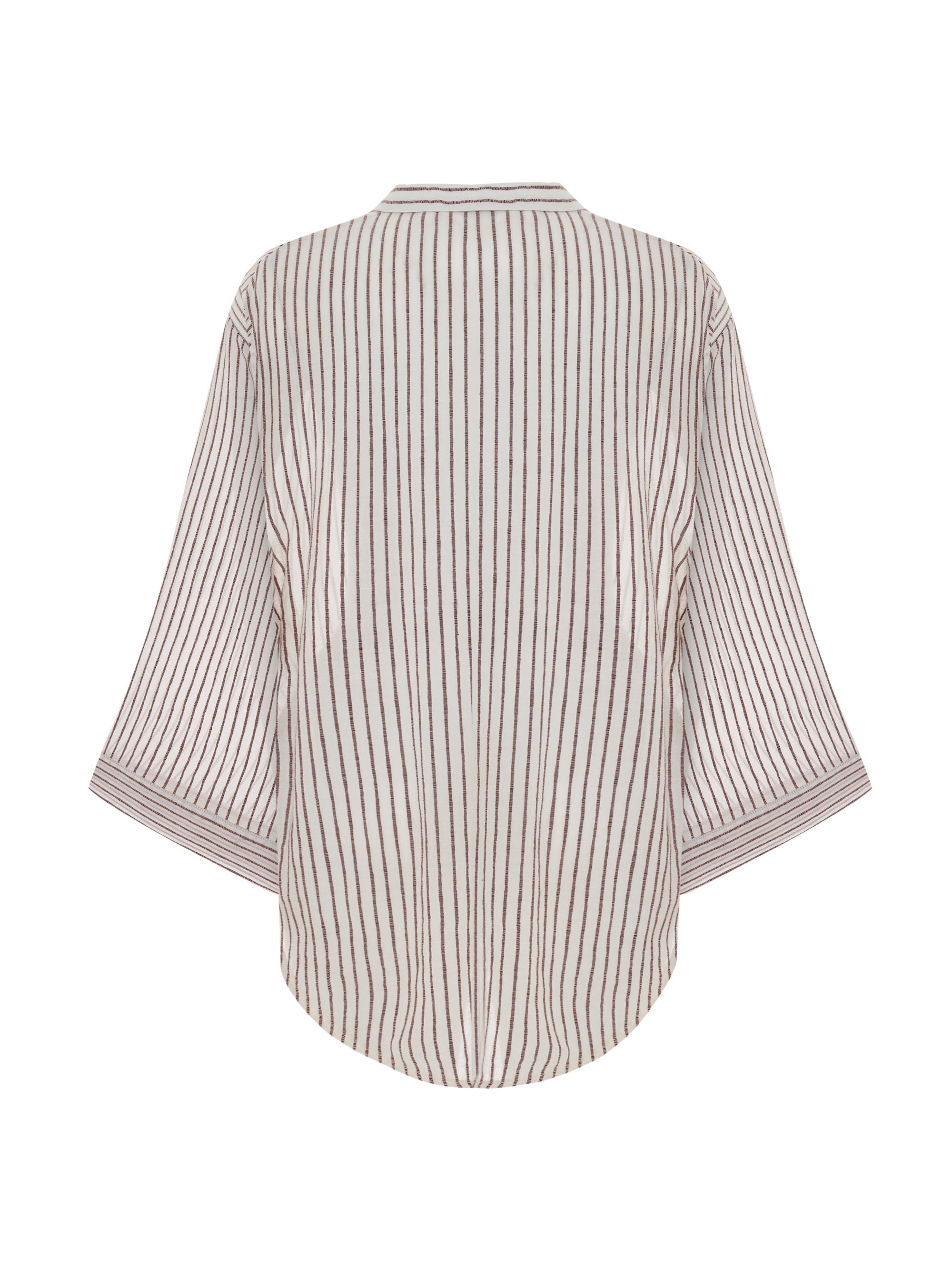 The Handloom Sade Top - Burgundy Stripes