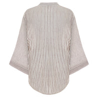 The Handloom Sade Top - Burgundy Stripes