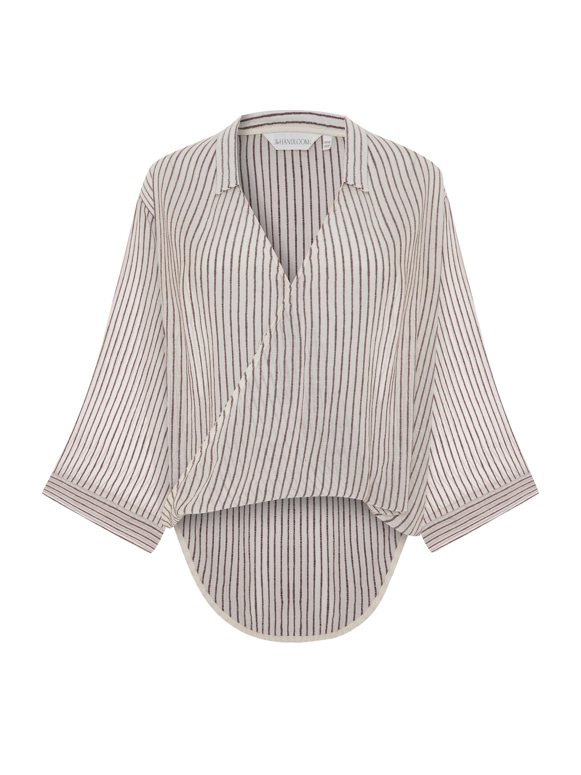 The Handloom Sade Top - Burgundy Stripes