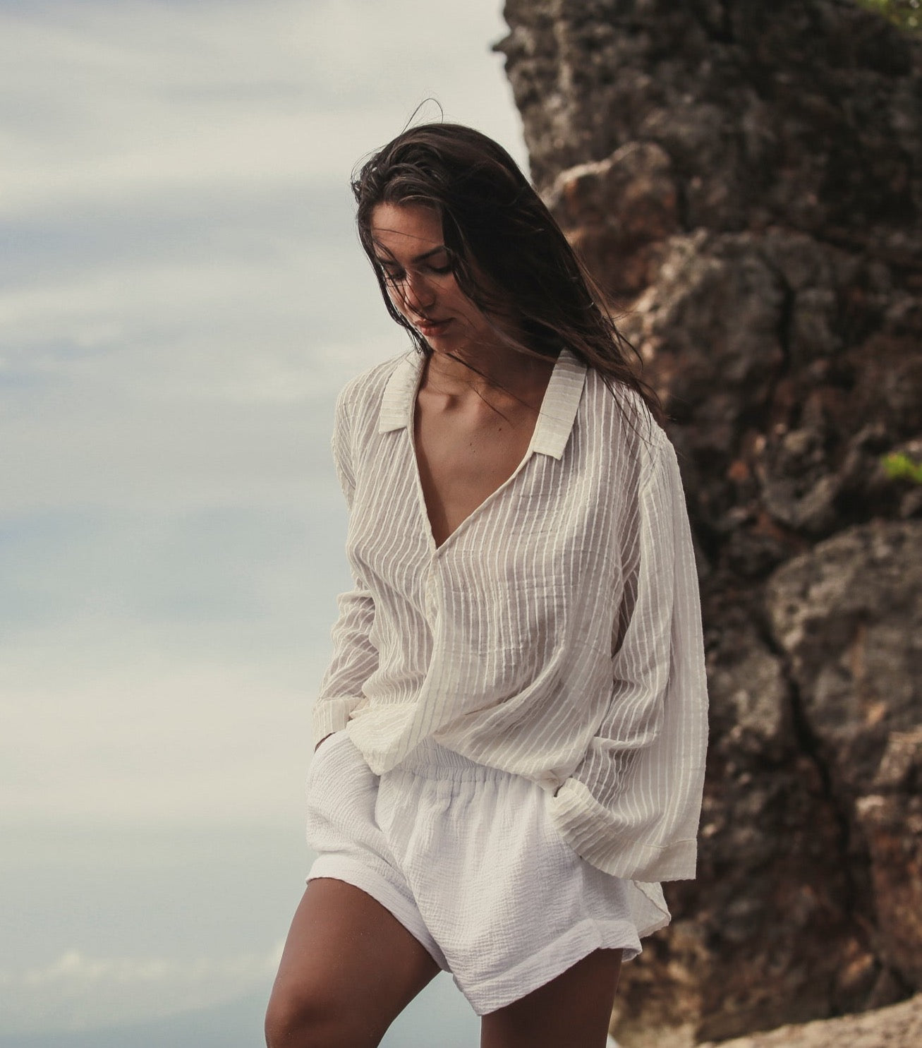 Sade Top - White Stripes