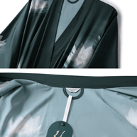 Ulivary Short Kimono Robe Golden Lotus
