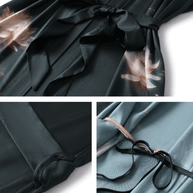 Ulivary Short Kimono Robe Golden Lotus