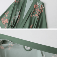 Ulivary Short Kimono Robe Olive
