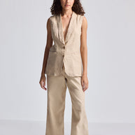 Reistor Sleeveless Hemp Jacket Set
