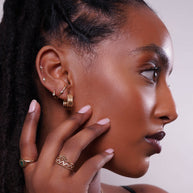 Zoe Lev Diamond Bezel Hoop Earrings
