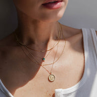 Zoe Lev Emerald Cut Emerald Necklace