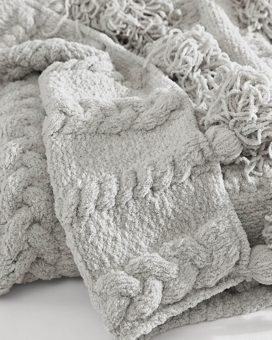 Sunday Citizen Braided Pom Pom Throw Blanket (more Colors)