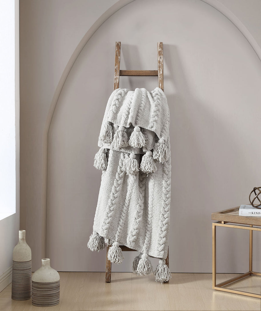 Sunday Citizen Braided Pom Pom Throw Blanket (more Colors)