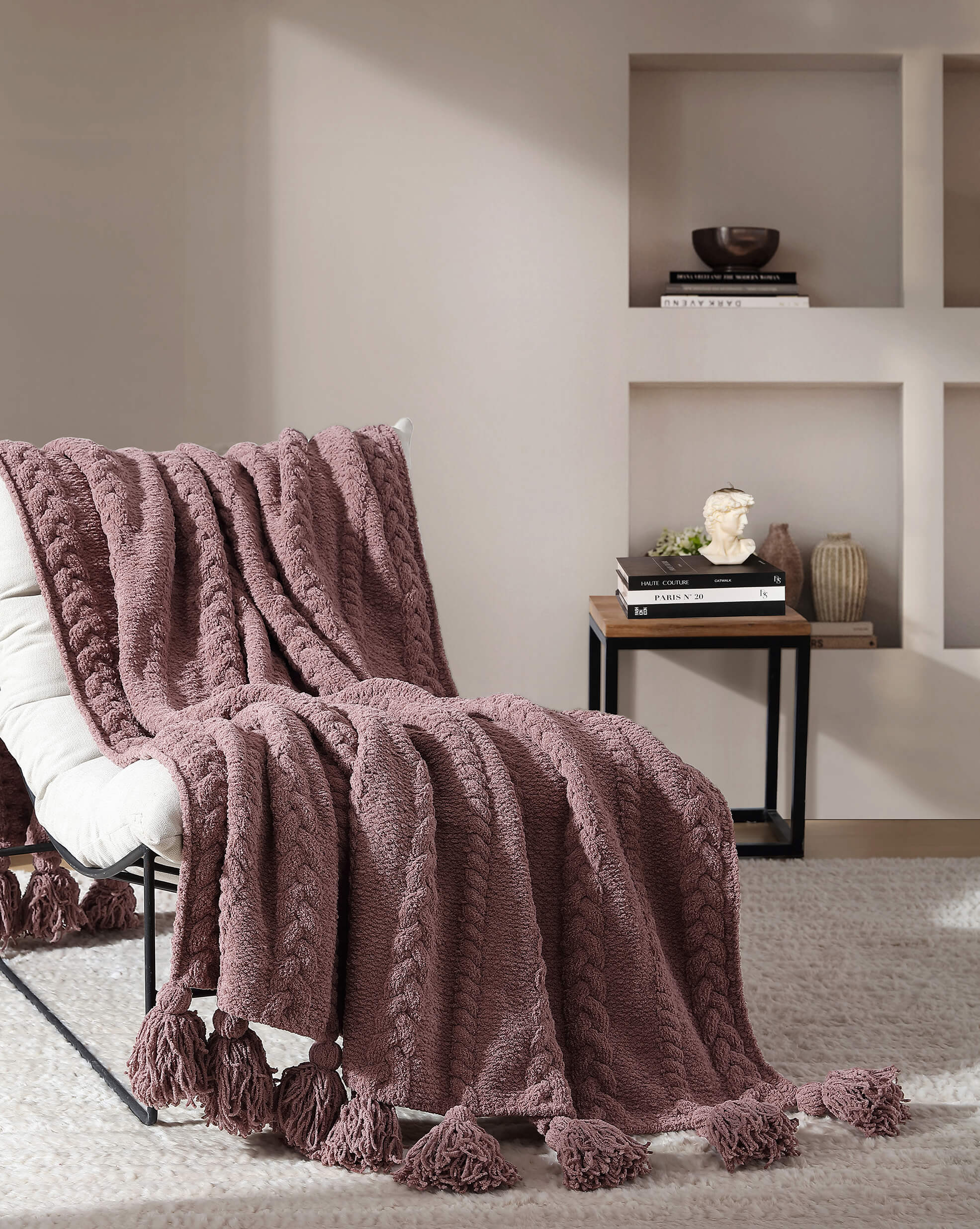 Sunday Citizen Braided Pom Pom Throw Blanket (more Colors)