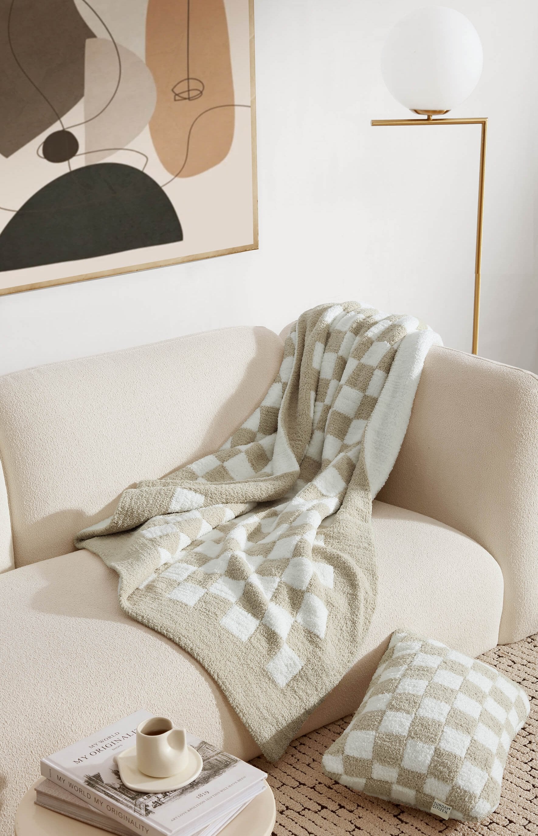 Sunday Citizen Checkerboard Throw Blanket (more Colors)