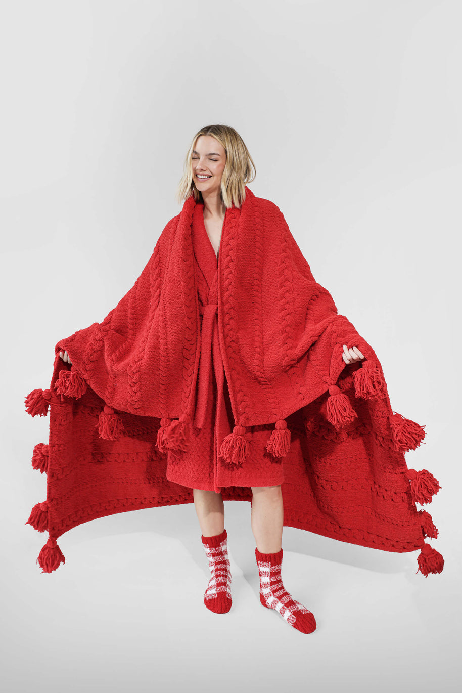 Sunday Citizen Braided Pom Pom Throw Blanket (more Colors)